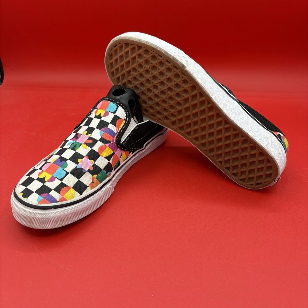 VANS "Flower Power" Floral Checkerboard Skate Shoes Sneakers Unisex Size M5/F6.5 - Picture 7 of 8